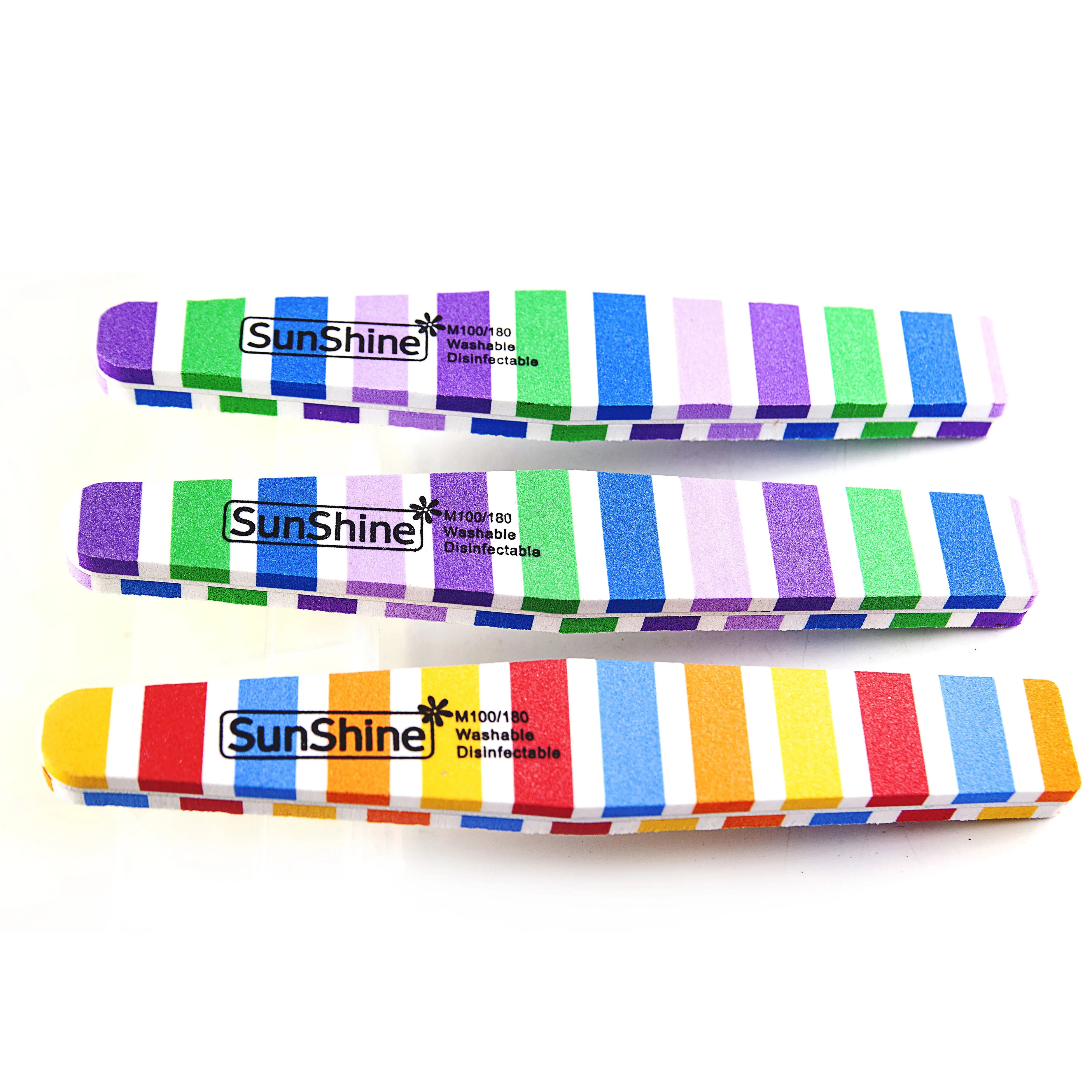 Professional  Manicure Pedicure Art Tools Custom Logo Double-Sided Sponge Nail Buffer File