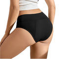 High Cut Women's Nylon 3-Layer Leak-Proof Breathable Thin Everyday Knitted Washed Underwear Solid Pattern Quick Dry