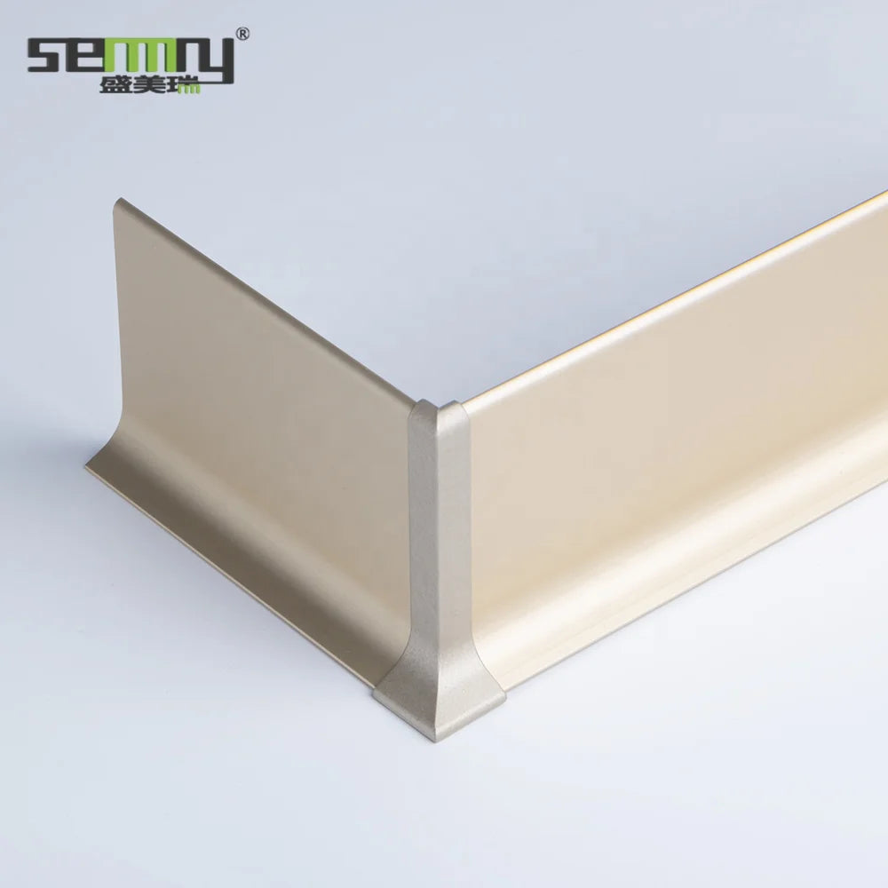 Aluminum Skirting Profile Black 80mm Baseboard Corner Protector Kitchen Plinth Wall Skirting Board Profile