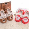 New Cotton slippers for Children Gift Plush Warm slippers for Santa Day