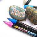 Flysea Outline Markers 3mm Tip Out-line Pen Double Line Markers Colored