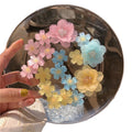 SongMay INS Small Cute Flower Hair Clip Resin and Fabric Fashion Korean Style Hair Accessories for Women and Girls Hairbraids