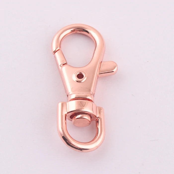 Rose Gold 1/4 Inch Metal Bag Lobster Clasp Swivel Snap Hook for Lanyard