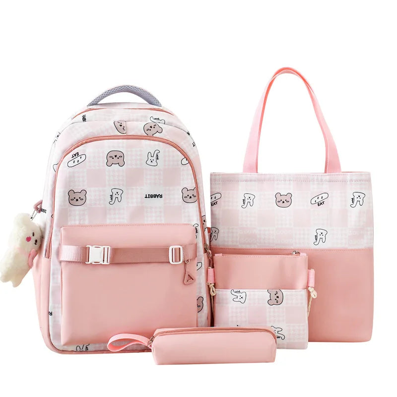 High Quality Unisex School Backpack Geometric Patterns Anti-Theft Waterproof Fashion Design Zipper Multi-Pocket Daily Use
