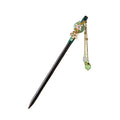 Flowers Wooden Hairpin Creative Simple Retro Girls Hair Accessories Hairpin with Tassel