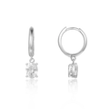 Abiding Simple Jewelry Earrings Natural White Cz Gemstone 925 Sterling Silver Fashion Earrings ForWomen
