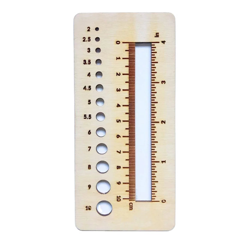 Wholesale Wooden Knitting Crochet Gauge Ruler