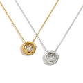 MICCI Hot Selling Stainless Steel Woman Fashion Chains Minimalist Waterproof  Hollow Zircon Pendant Gold Plated Necklaces
