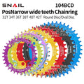 SNAIL Single Chain Wheel 32T/34T/36T/38T/40T/42T 96/104 BCD CRANKSET Compatible Oval Disc Aluminum Alloy Mountain Bikes