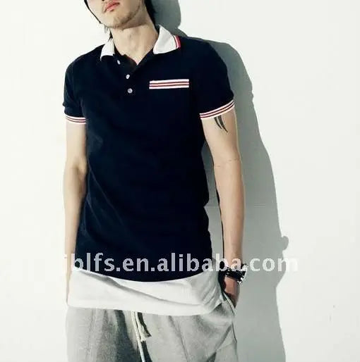 Wholesale Design Color Combination Striped Super Quality Promotional Sports Polo Shirt