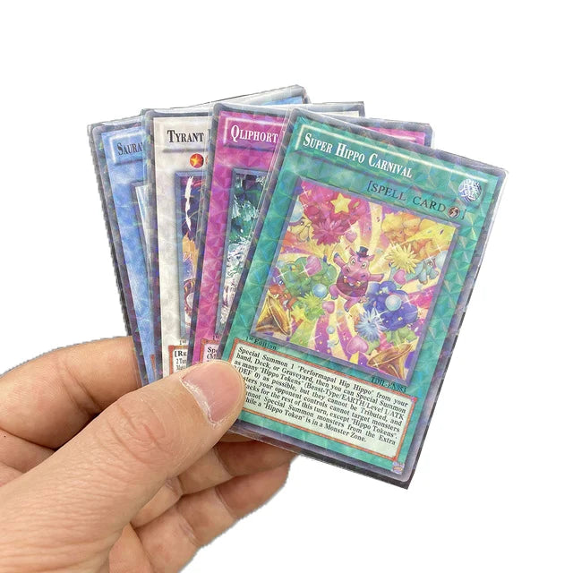 Custom Soft Hologram Card Sleeve for Boys 3x4 Clear Laser Flash Gift Card Thin PP Penny Sleeves