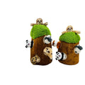 Unique Panda Pet Plush Toy  Hide and Seek Dog Squeaky Toy  Interactive Colorful Dog Puzzle Stuffed Toy