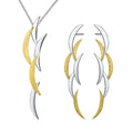 Pure 925 Sterling Silver Jewelry Earring and Pendant Necklace Sets
