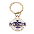 Manufacture Made Gold Keychains Custom Soft Enamel Company logo hang Label Tags for Suitcase