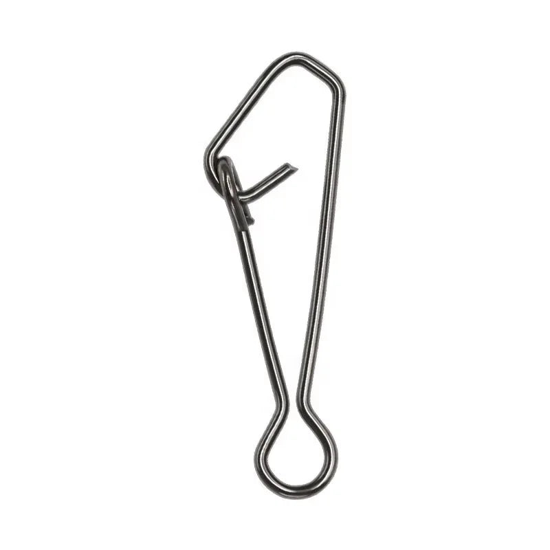 TAKEDO 100PCS/BAG 000# - 8# Fishing Snap Connector Hooked Snap Stainless Steel Center Pin Coastlock Square Snap