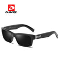DUBERY Men's Fashion Square Sunglasses with Mirror Lens Polarized UV400 Glass Available in Blue and Red Frames