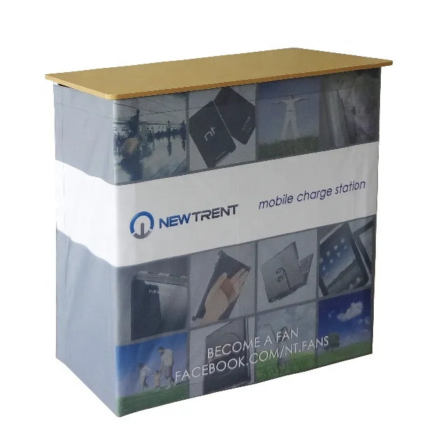 Hot Selling Aluminum Portable Trade Show Shelves Storage Advertising Full Color Print Tool Free Pop up Counter