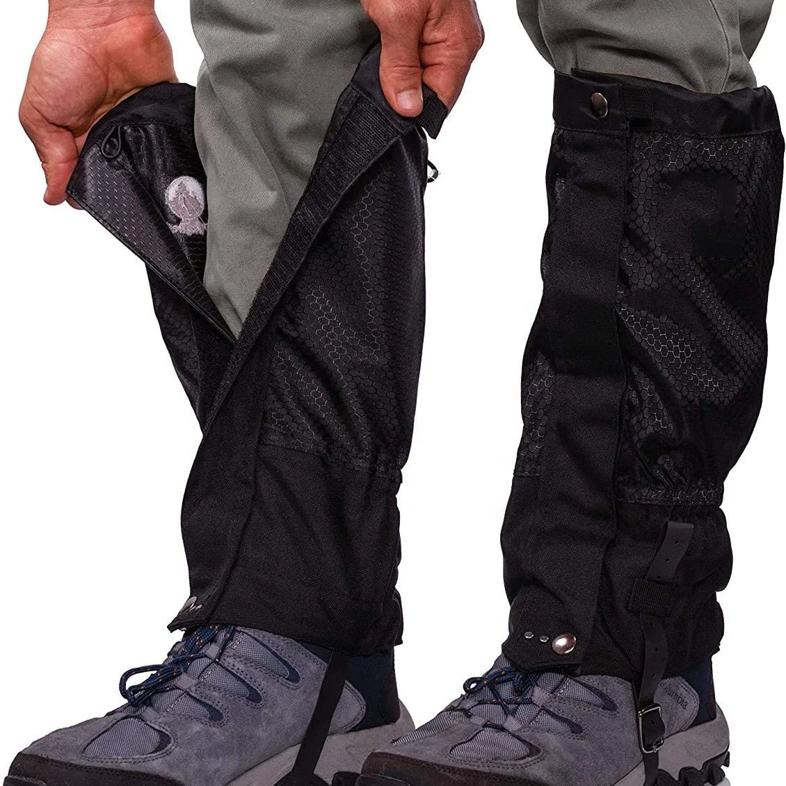 WOQI  Foot Strap Adjustable Waterproof Snow Boots Leg Gaiters for Hiking Hunting