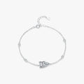 Classic Romantic Jewelry for Women Anniversary 925 Sterling Silver Hearts Rectangle Emerald Cut Zirconia Wedding Bracelets