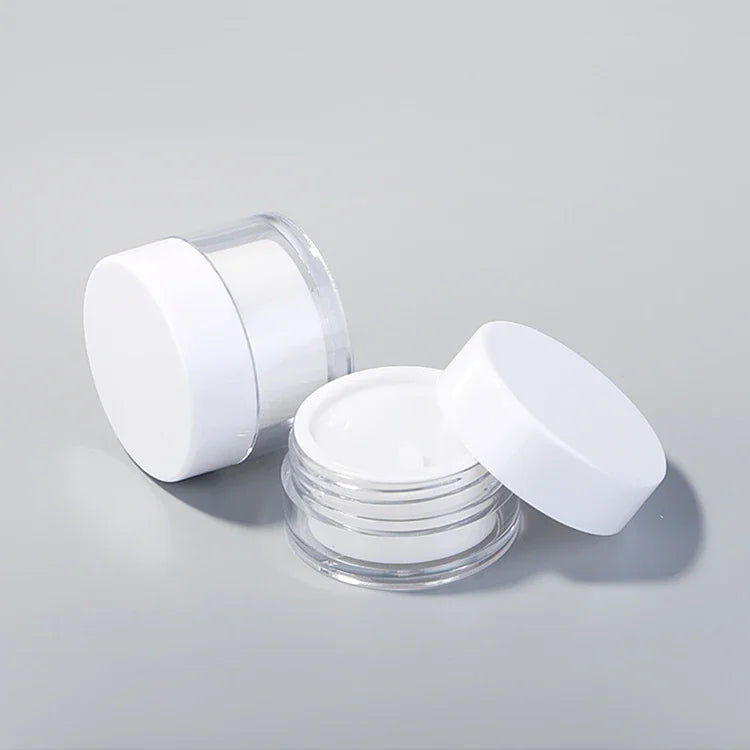 Luxury Hand Cream Body Lotion Butter PS Plastic Jar Custom 30ml White Plastic Container Cosmetics Packaging Jars