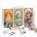 N-2200 Custom Classical Style Girl Diamond Painting by Numbers DIY 5D Color Photo Decoration Wall Canvas Painting