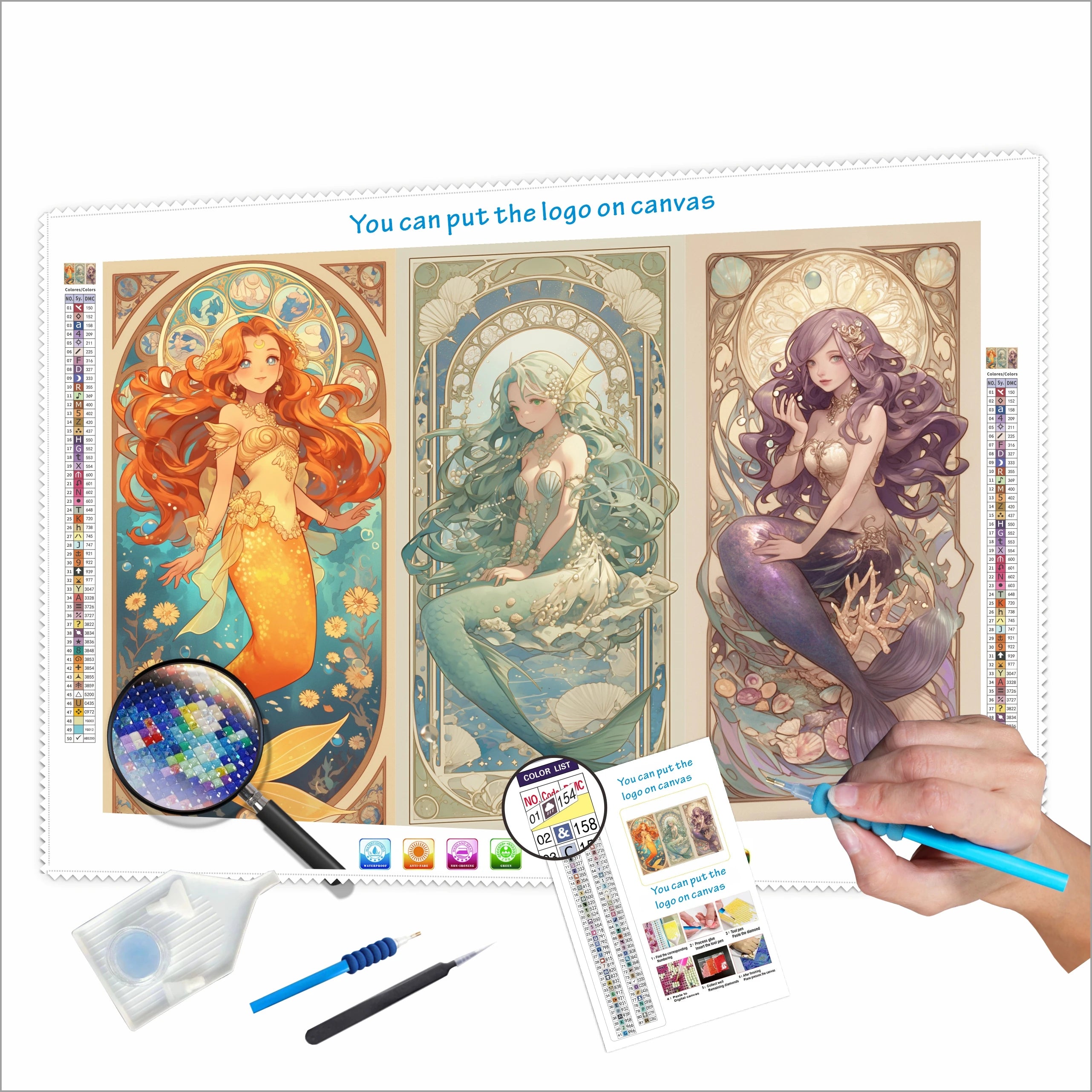 N-2200 Custom Classical Style Girl Diamond Painting by Numbers DIY 5D Color Photo Decoration Wall Canvas Painting