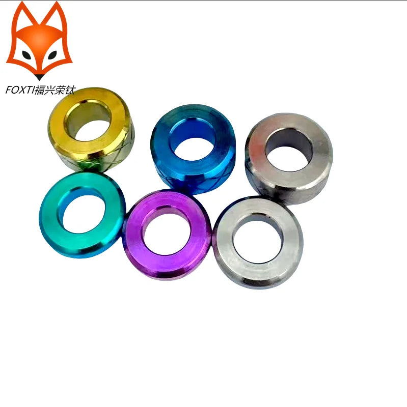 New Style Gr5 5/7.5/10/12.5mm Rainbow Titanium Radial Brake Caliper Spacers Washer Gasket Fasteners for Motorcycle Modified