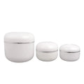 Free Sample 100g 180g 500g in Stock PP Empty Jars with Screw-on Cap Pink/White Cosmetic Body Butter & Scrub Cream Containers