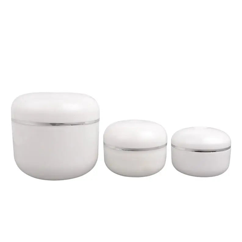 Free Sample 100g 180g 500g in Stock PP Empty Jars with Screw-on Cap Pink/White Cosmetic Body Butter & Scrub Cream Containers