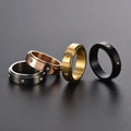 Trendy Relieve  Anxiety Fidget Jewelry Ice Zircon  Statement Spinner Rings for Stress Relieving