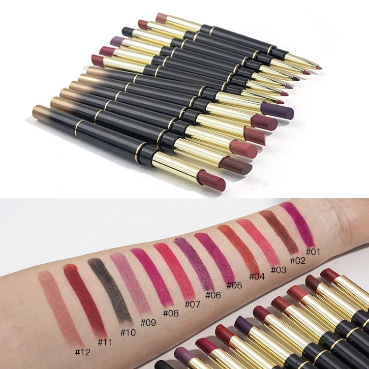 New Arrival Lipstick 2 in 1 Velvet Matte Lipstick 2 in 1 Lipstick Cream Lip Liner