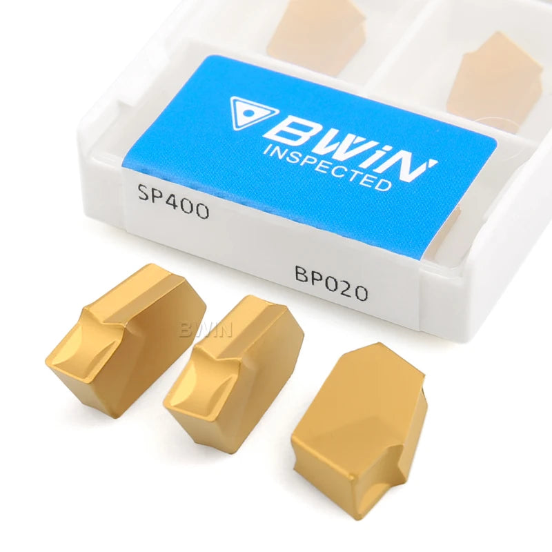 BWIN Tungsten Carbide Cutting Tools SP200 SP300 BP400 SP500 PVD Coated 3mm 4mm Grooving CNC Inserts