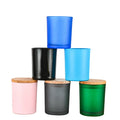 Nordic Frosted 180ml 220ml 320ml Blue pink Grey Green Black Matte Candles Jars Wholesale Jars for Candle Making