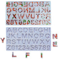 DM028 Keychain Silicone Molds 26 ABC Reverse Letter Alphabet Silicon Moulds with Hole for Resin Casting Jewelry Number Pendant MegaBDM