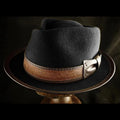 Wholesale Ready to Ship in Stock 2023 New Arrival 100% Wool Felt Short Brim Fedora Hat With Faux Leather Belt