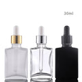 Essential Oil Transparent Frosted Glass Hua Ye Split Bottle with Rubber Tipped Dropper for Skin Care Serum & Mascara 5ml-100ml