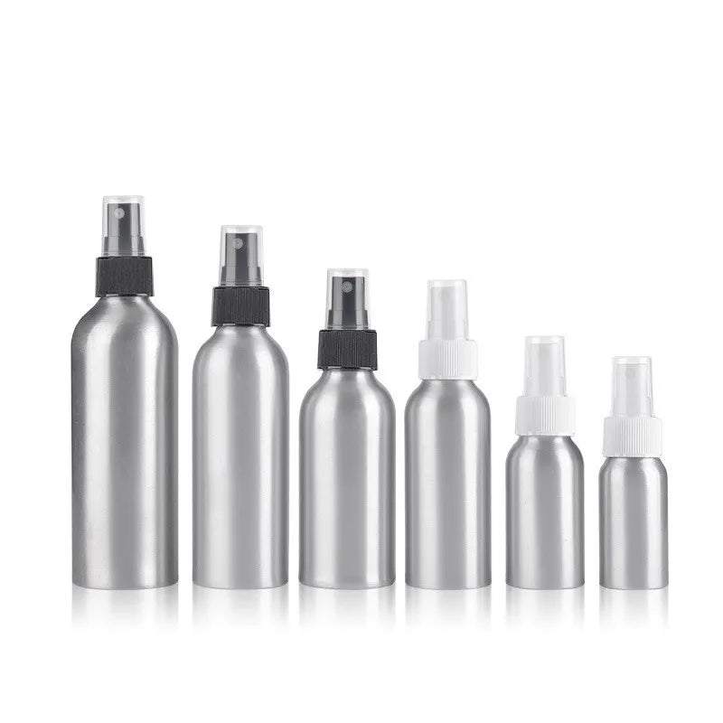 30ml Silvery Aluminum Recyclable Spray Bottle with Pump Spreyer for Skin Care Serum