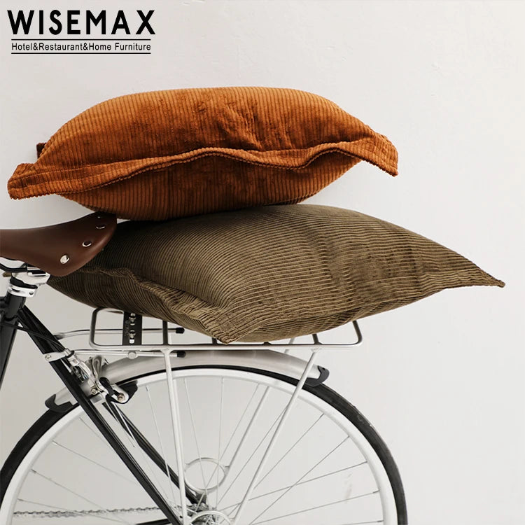 WISEMAX FURNITURE Modern Home Furniture Square Sofa Bed Cushion Cube Square Shape Brown Pillow for Bedroom