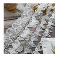 Price Reasonable White Embroidery Bows Ribbon butterfly Lace Trim Fabric for Wedding Bridal Dresses Garment Accessories H006