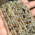 Wholesale Faceted Light Green Prehnites Stone Beads 2/3/4mm for Jewelry Making and DIY