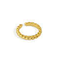 Vintage Simple 18K Gold Twist Open Rings S925 Sterling Silver Thin Twist Adjustable Ring for Women Chunky Silver Twist Ring