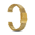 New Arrival Real Gold Plated Stainless Steel Watch Strap 18mm 20mm 22mm 24mm Shark Mesh Watch Bands Bracelet for Men