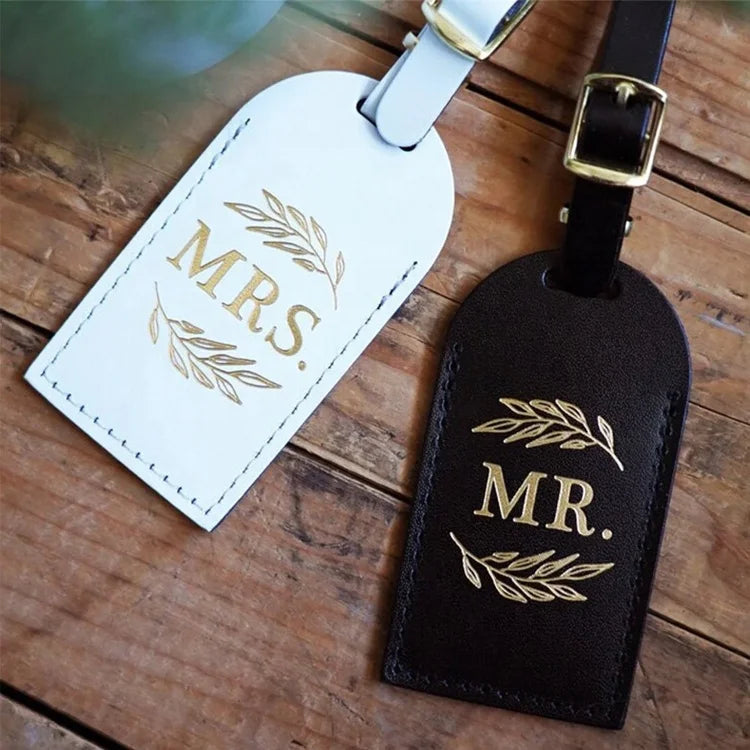 Promotional Wholesale PU Leather Luggage Tags Custom Waterproof Baggage Tag Blank Laserable Leatherette Luggage Tag