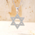 Religious Menorah and Star of David Pendant Necklace in 925 Sterling Silver Jewelry