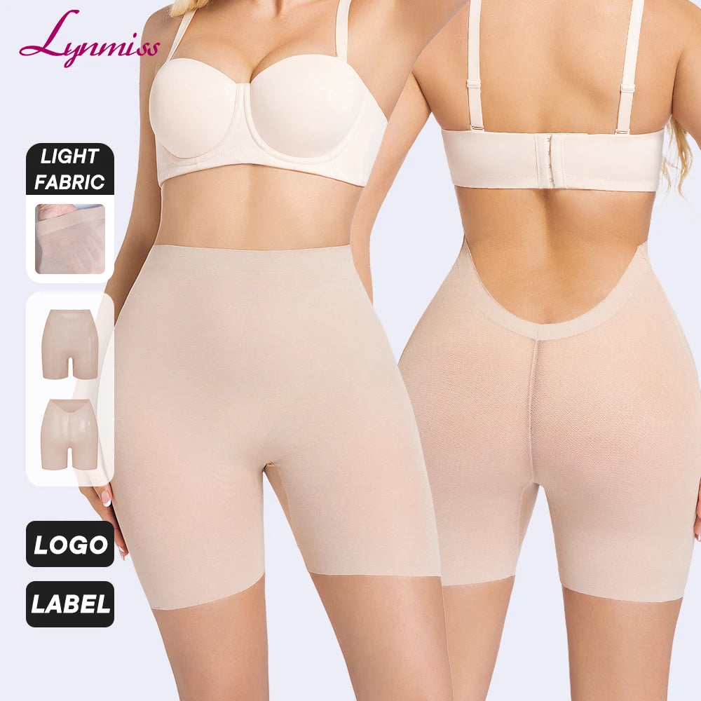 Low Back Breathable Shapewear Shorts for Women Mid-Thigh Slimming Sculpting Seamless Silky Compression