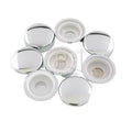 Silver Chrome Fasteners Caps License Plate Frame Screw Nut Covers Adapter Rings Set License Number Plate Bolts
