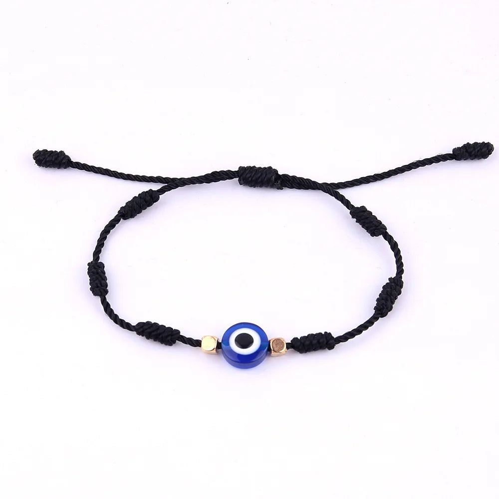 2022 Hot Sale Handmade Braided 7 Knot Bracelets Couple String Bracelets Fashion Adjustable Devil Eye Bracelets