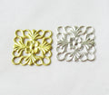 Square Brass Filigree 16mm Decor. Finding for Jewelry Making