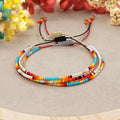 South American Ethnic Style Miyuki Seed Beads Hand-woven rainbow Small Bracelet Female Gradient Beaded Lovers Bracelet