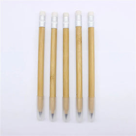2021 New Bamboo Lead-free Environmental protection Pen Lead-free Ink Pen Eraser Pencil Ink-free Painting Office Supplies